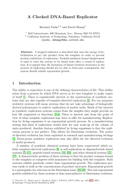A Clocked DNA-Based Replicator