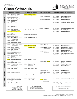 class schedule  - Redwood Health Club of Ukiah