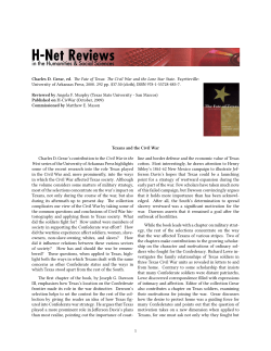 Texans and the Civil War - H-Net