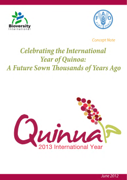 Quinoa is an important emerging crop