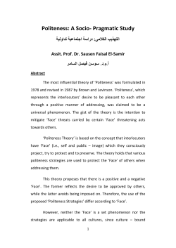 Politeness: A Socio- Pragmatic Study