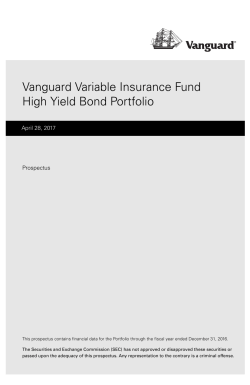 Vanguard Variable Insurance Fund High Yield Bond Portfolio