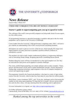 Starters guide to supercomputing gets you up to speed in weeks 03