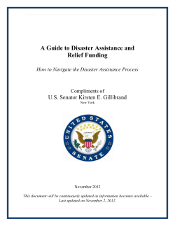 A Guide to Disaster Assistance and Relief Funding