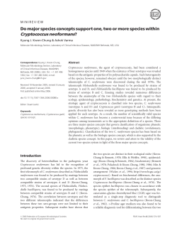 Do major species concepts support one, two or