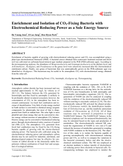 Enrichment and Isolation of CO2-Fixing Bacteria