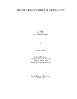 Electrochemical Splitting of Sodium Sulfate