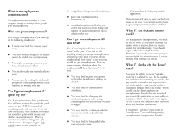 What is unemployment compensation? Who can get unemployment