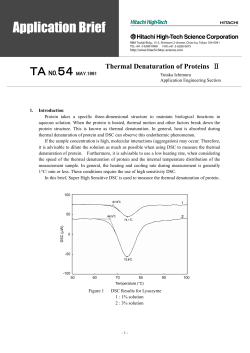 Thermal Denaturation of Proteins Ⅱ