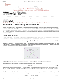 Methods of Determining Reaction Order - Chemwiki