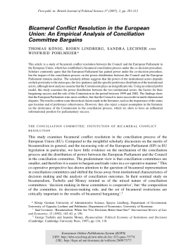 Bicameral Conflict Resolution in the European