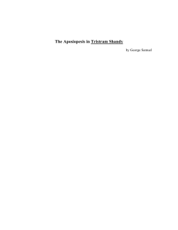 The Aposiopesis in Tristram Shandy