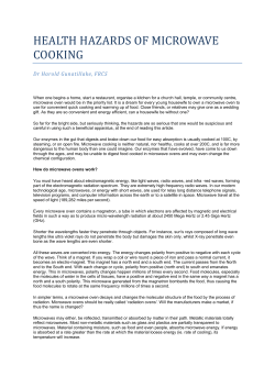 health hazards of microwave cooking