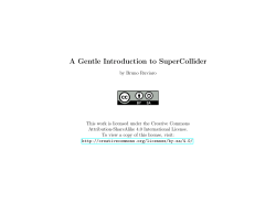 A Gentle Introduction to SuperCollider