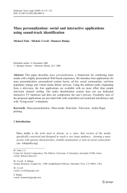 Mass personalization: social and interactive