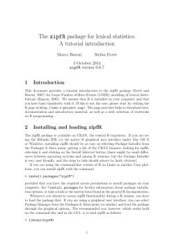 the current version of the tutorial now! - zipfR