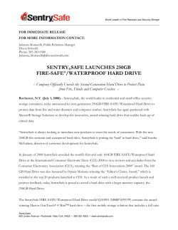 sentry®safe launches 250gb fire