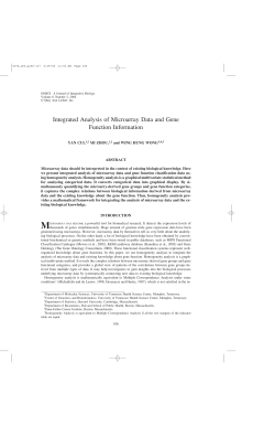 Integrated Analysis of Microarray Data and Gene Function Information
