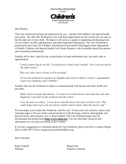 The Care Notebook - Parents, Let`s Unite for Kids