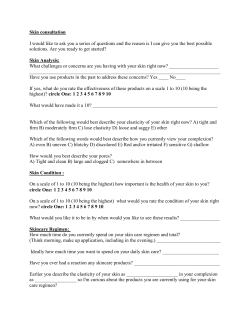Skin consultation I would like to ask you a series of