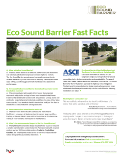Eco Sound Barrier Fast Facts