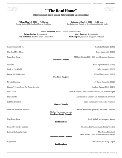 The Road Home - The Stockton Chorale