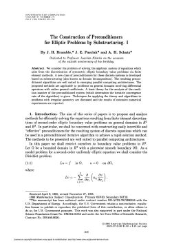 for Elliptic Problems by Substructuring. I