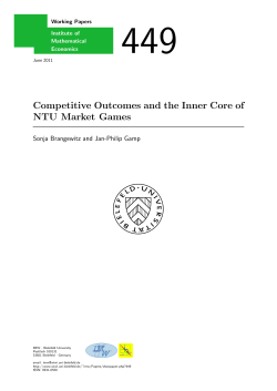 Competitive Outcomes and the Inner Core of NTU Market Games