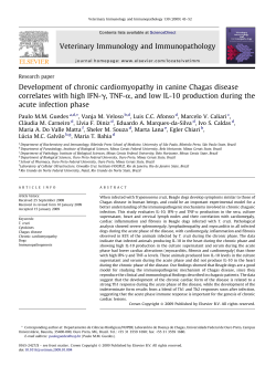 Development of chronic cardiomyopathy in canine Chagas disease