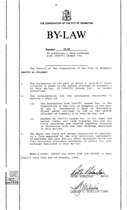 BY-LAW - City of Brampton