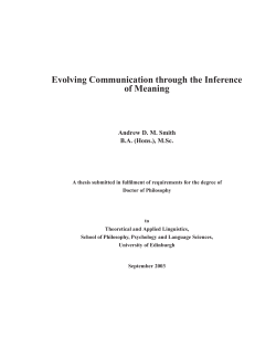 Evolving Communication through the Inference of Meaning