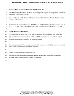 Rice root architectural plasticity traits and genetic