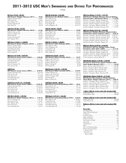 2011-2012 usc menls swimming and diving top performances