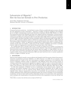 Laboratories of Oligarchy? How the Iron Law Extends to Peer