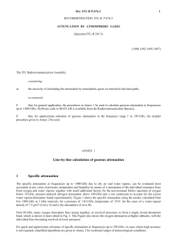 P.676-3 - Attenuation by atmospheric gases