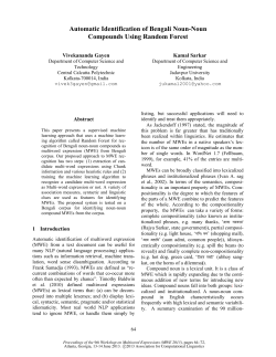 Automatic Identification of Bengali Noun