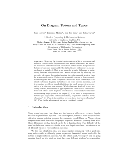 On Diagram Tokens and Types