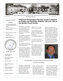 The Salt Shaker - Saline County History and Heritage Society