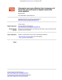 acute agitation hours but not at 24 hours in bipolar mania with