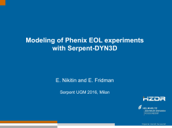 Folie 1 - Serpent Monte Carlo code