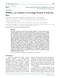 PPARD is an Inhibitor of Cartilage Growth in External Ears