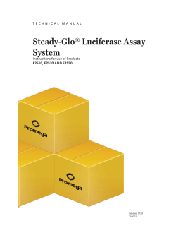 Steady-Glo&reg; Luciferase Assay System Technical Manual