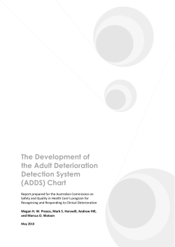The Development of the Adult Deterioration Detection System (ADDS)