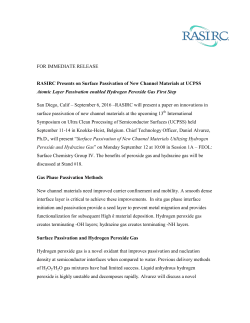 RASIRC Announces the Peroxidizer Hydrogen Peroxide Gas Plant