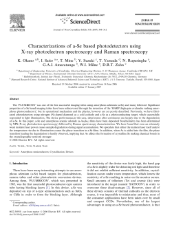 Characterizations of a-Se based photodetectors