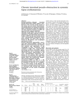 Chronic intestinal pseudo-obstruction in systemic lupus