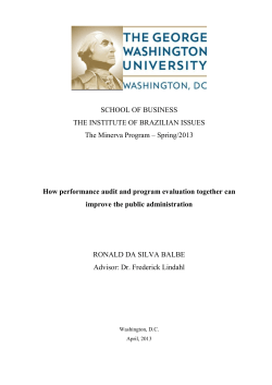 How performance audit and program evaluation together can