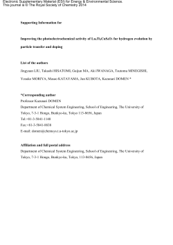 Supporting Information for Improving the photoelectrochemical