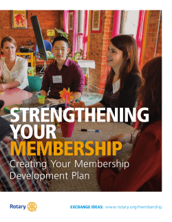 Creating Your Membership Development Plan