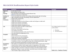MGA SACSCOC Reaffirmation Report Style Guide